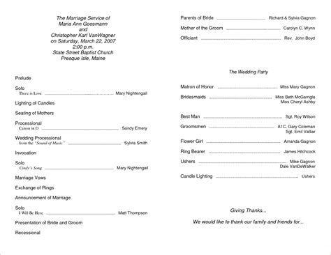 church program templates